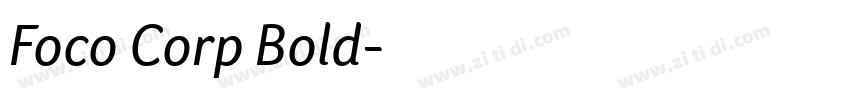 Foco Corp Bold字体转换